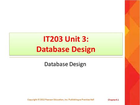 IT203 Unit 3: Database Design