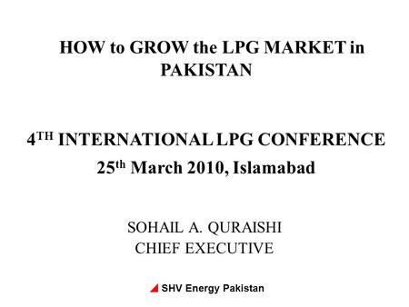 HOW to GROW the LPG MARKET in PAKISTAN