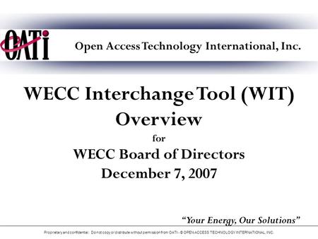 Open Access Technology International, Inc.