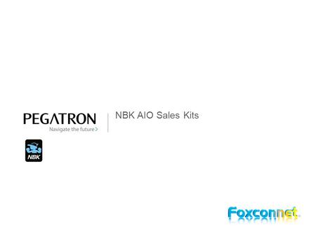 NBK AIO Sales Kits.