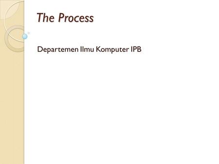 Departemen Ilmu Komputer IPB