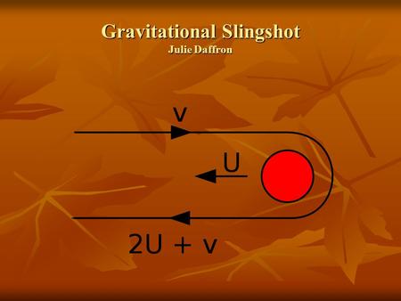 Gravitational Slingshot Julie Daffron. Contents Who discovered the theory? Who discovered the theory? How is it used? How is it used? What are the benefits.