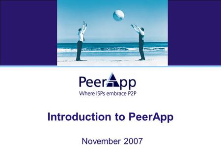 Introduction to PeerApp