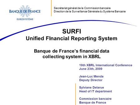 SURFI Unified FInancial Reporting System