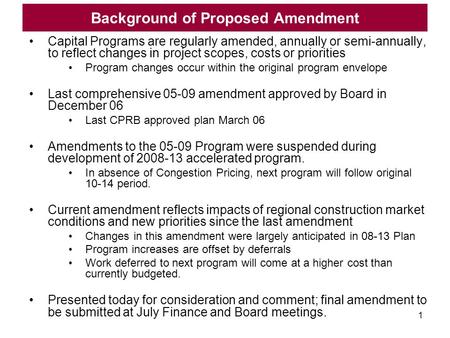 June 2008 MTA Proposed 2005-2009 Capital Program Amendment.