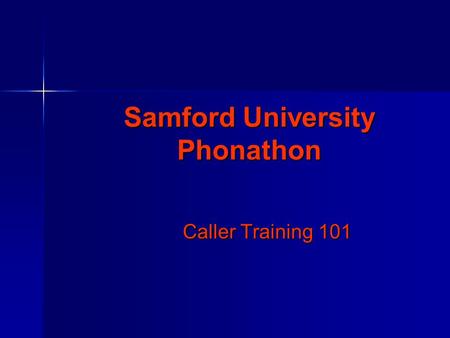 Samford University Phonathon