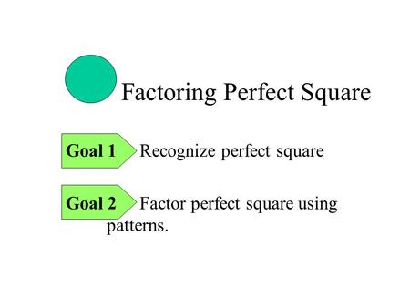 Factoring Perfect Square