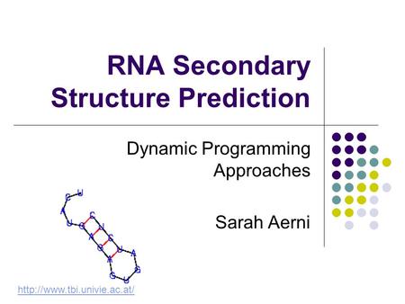RNA Secondary Structure Prediction