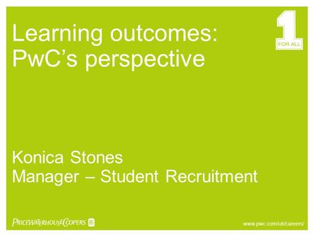 Learning outcomes: PwC’s perspective