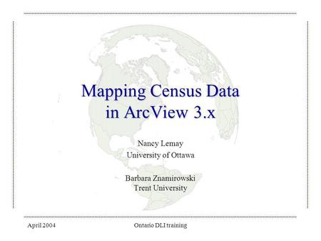 Mapping Census Data in ArcView 3.x