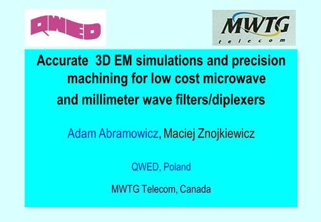 and millimeter wave filters/diplexers