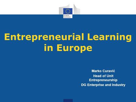 Entrepreneurial Learning in Europe