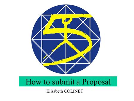 How to submit a Proposal Elisabeth COLINET. Conception Phase MAIN MILESTONES IN PREPARING A RESEARCH PROPOSAL Elaboration Phase Submission Phase.