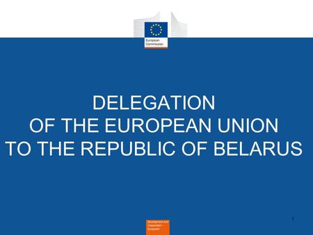 1 DELEGATION OF THE EUROPEAN UNION TO THE REPUBLIC OF BELARUS.