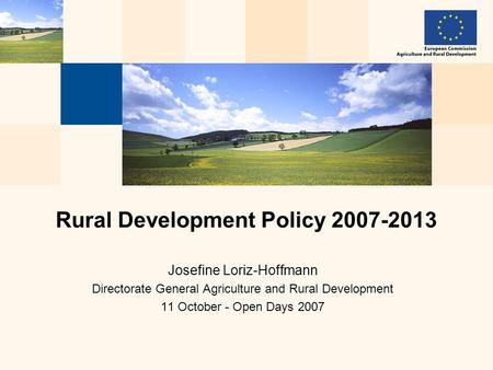 Rural Development Policy