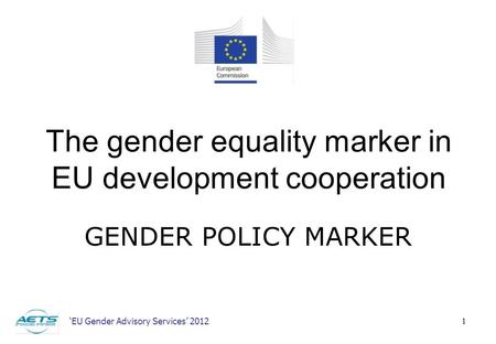 The gender equality marker in EU development cooperation