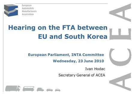 Hearing on the FTA between EU and South Korea