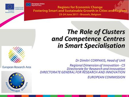 The Role of Clusters and Competence Centres in Smart Specialisation