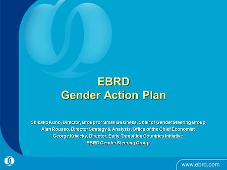 EBRD Gender Action Plan