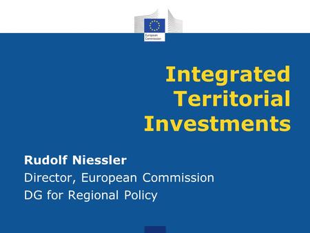 Integrated Territorial Investments