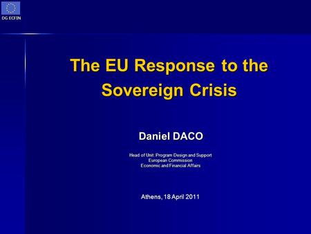 The EU Response to the Sovereign Crisis