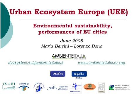 1 Environmental sustainability, performances of EU cities