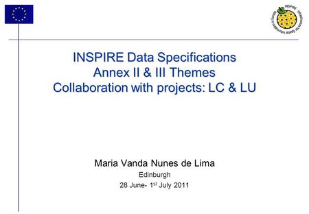 Maria Vanda Nunes de Lima Edinburgh 28 June- 1st July 2011