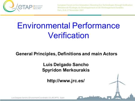 Environmental Performance Verification