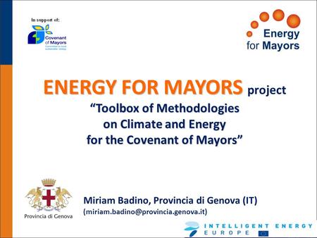 ENERGY FOR MAYORS project