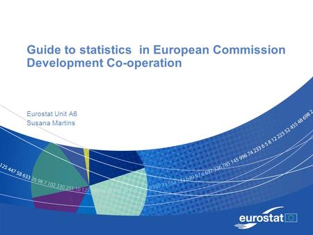 Guide to statistics in European Commission Development Co-operation
