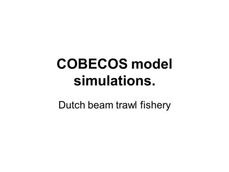 COBECOS model simulations.