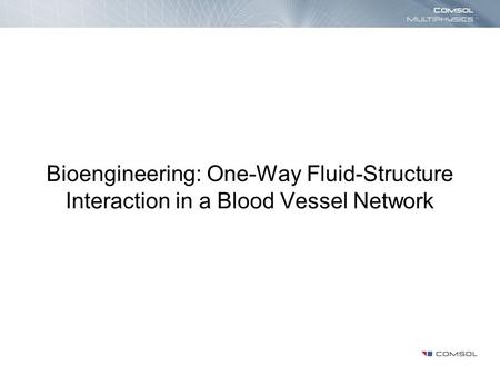 Bioengineering: One-Way Fluid-Structure Interaction in a Blood Vessel Network.