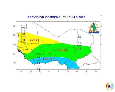 Gaps For the next 3 months, collect all the rainfall over the whole of Gambia and half of Senegal. The amount of rainfall we think you will get in 2009.