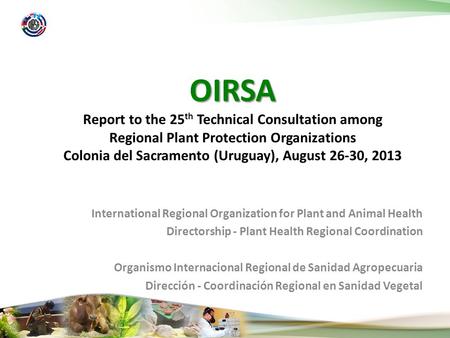International Regional Organization for Plant and Animal Health Directorship - Plant Health Regional Coordination Organismo Internacional Regional de Sanidad.