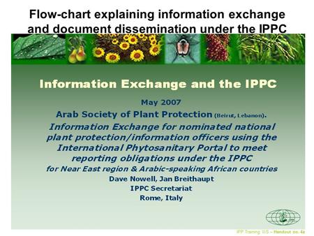 Flow-chart explaining information exchange and document dissemination under the IPPC IPP Training WS – Handout no. 4a.