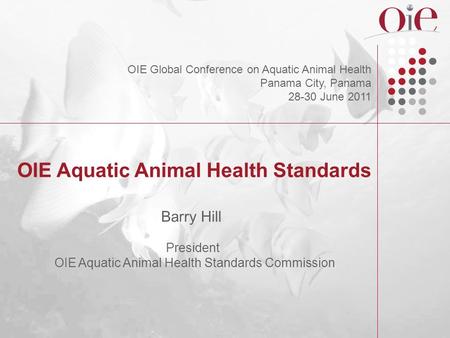 OIE Aquatic Animal Health Standards