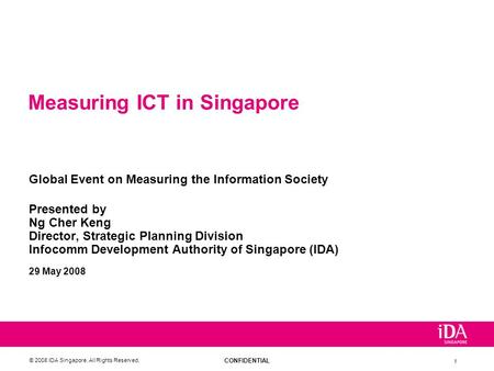 Measuring ICT in Singapore