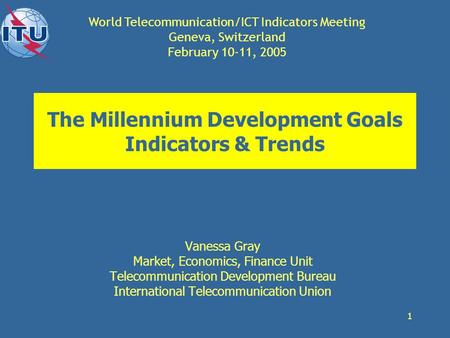 The Millennium Development Goals Indicators & Trends