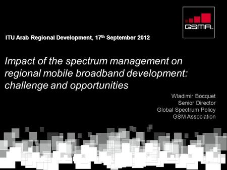 ITU Arab Regional Development, 17th September 2012