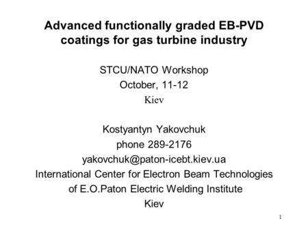 Advanced functionally graded EB-PVD coatings for gas turbine industry