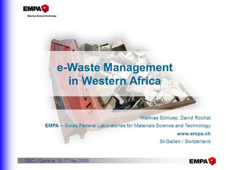 e-Waste Management in Western Africa