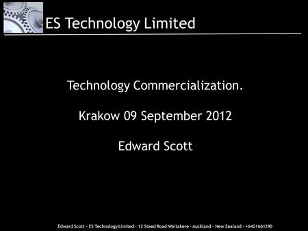 Technology Commercialization.