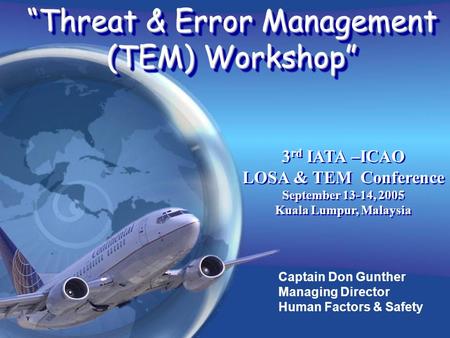 “Threat & Error Management (TEM) Workshop”