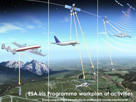 ESA Iris Programme workplan of activities