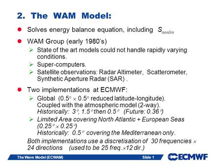 2. The WAM Model: Solves energy balance equation, including Snonlin