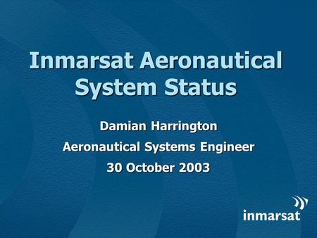 Inmarsat Aeronautical System Status