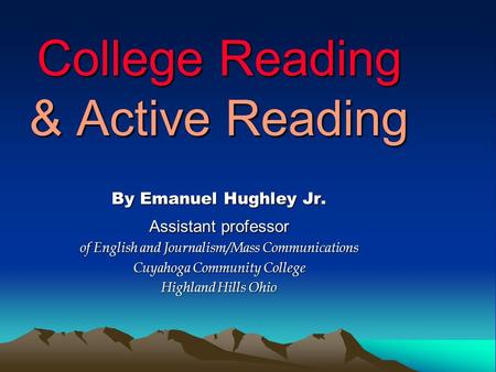 College Reading & Active Reading