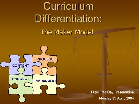 Curriculum Differentiation: