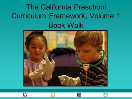 1 The California Preschool Curriculum Framework, Volume 1 Book Walk.