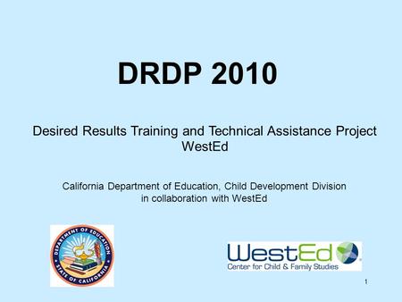 Desired Results Training and Technical Assistance Project